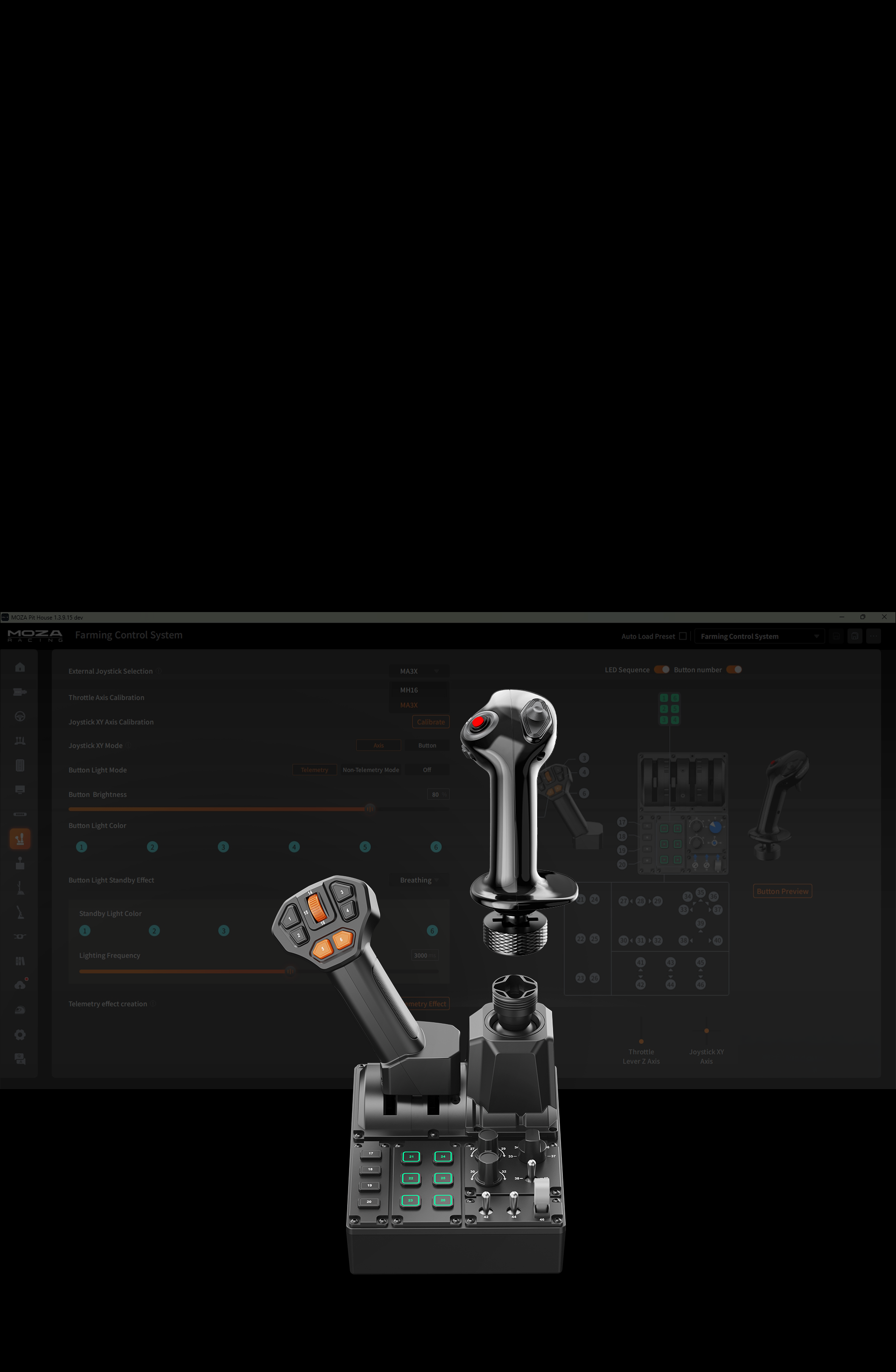 Moza FCS Farming Control System - interchangable grips